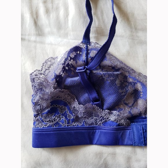 Wacoal Lace Affair Wirefree Bra and Bikini set in Clematis Blue/Cadet - Picture 8 of 13
